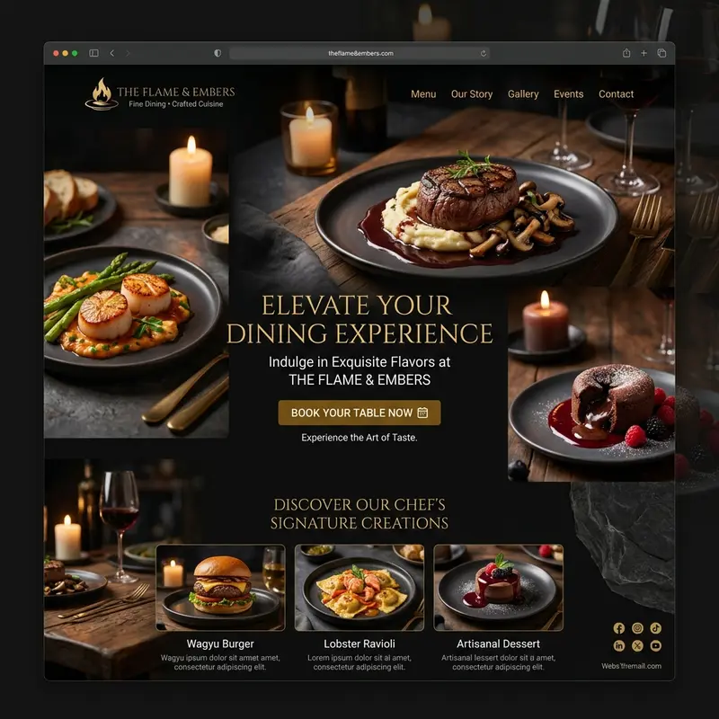 Restaurant Website - Restaurant Landing Page
